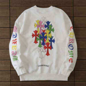 Chrome Hearts Colorful Cross Sweatshirt - White.