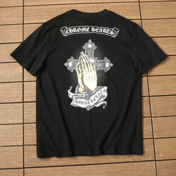 Chrome Hearts Hands Logo T-shirt - Black.