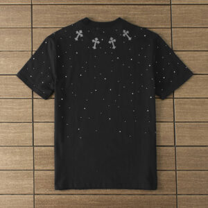 Chrome Hearts Neck Logo Dotted T-shirt - Black.