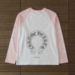 Chrome Hearts Pink Sleeves Sweatshirt - White.