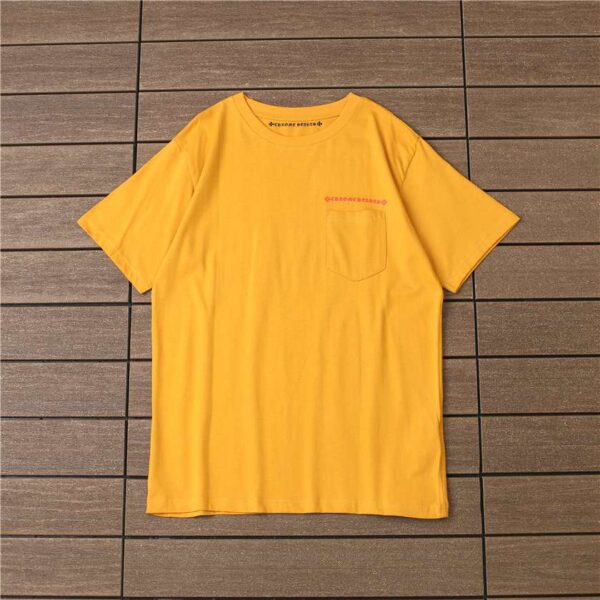 Chrome Hearts Pocked Printed Yellow T-shirt