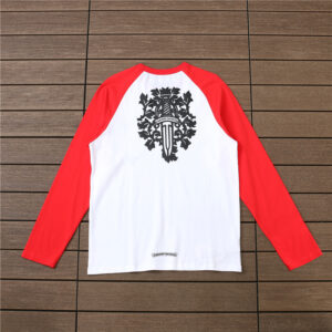 Chrome Hearts Red Sleeves Sweatshirt - White.