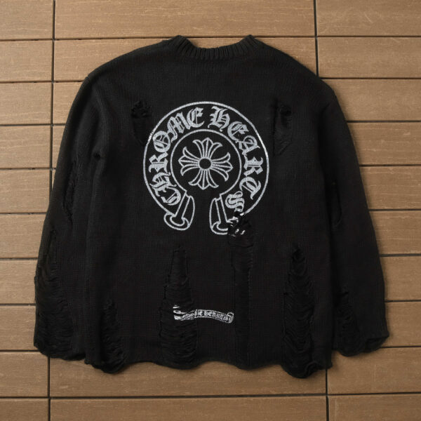 Chrome Hearts Ripped Sweatshirt - Black.