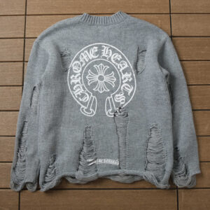 Chrome Hearts Ripped Sweatshirt - Grey.